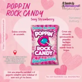 POPPIN ROCK CANDY CARAMELO SEXUAL EXPLOSIVO SEXY STRAWBERRY 9.0 G