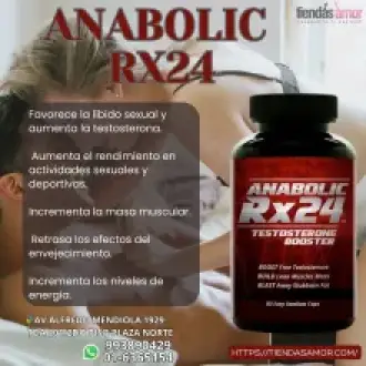ANABOLIC RX24 PREPULSOR DE TESTOSTERONA AUMENTA LA LIBIDO - TIENDAS AMOR 