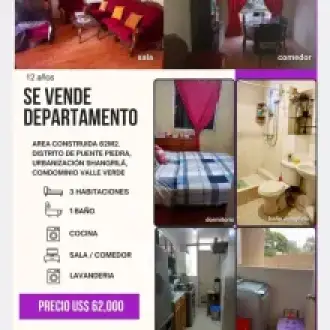 Venta depa en shangrillá puente piedra
