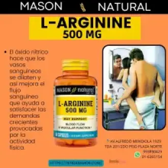 L - Arginina 500mg HORMONAS DEL CRECIMIENTO MUSCULAR Y VIRIL - TIENDAS AMOR 
