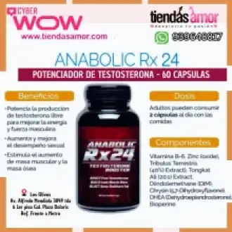 SUPLEMENTO ANABOLIC RX24-ELEVA LA TESTOSTERONA-DESARROLLO