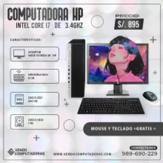  LLEGA LA POTENCIA A TU MESA PC CORE i7 REGALOS 