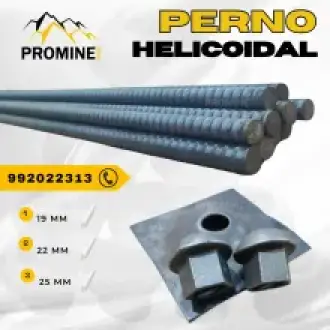 PERNO HELIOIDAL MINERIA PERUANA 4 PIES