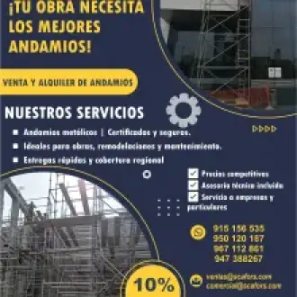 VENTA Y ALQUILER DE ANDAMIOS MULTIRECCIONALES Y ENCOFRADOS