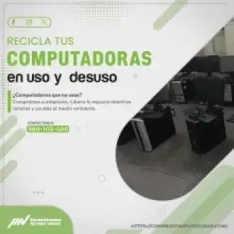  Vende tus Computadoras Usadas o Malogradas con Servicio Mun