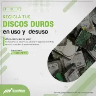  Vende tus Discos Duros en Desuso con Servicio Mundo Verde 