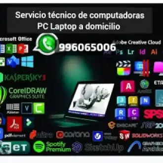 SOPORTE TÉCNICO DE COMPUTADORAS PC LAPTOP A DOMICILIO 