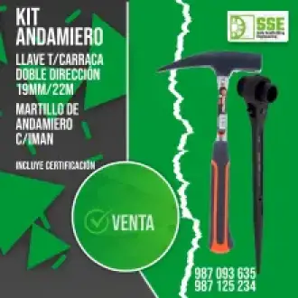 KIT ANDAMIERO MARTILLO Y CARRACA 19 22MM