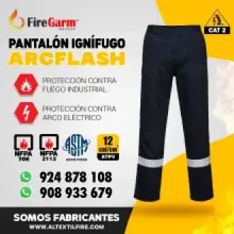 PANTALÓN IGNÍFUGO ANTIFLAMA ARCFLASH DE 12 CALORIAS 