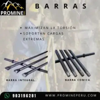 Barras Cónicas para Perforación en Minería Subterránea de Al