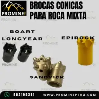 Broca Cónica para Taladros Neumáticos en Ambientes Mineros