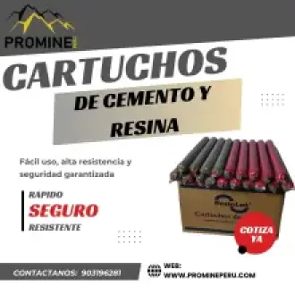 Cartucho de Resina y Cemento para Anclaje Minero Eficiente