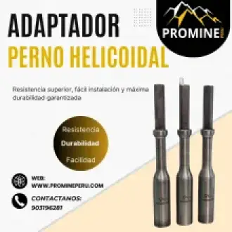 Adaptador de Perno Helicoidal para Anclaje en Minería