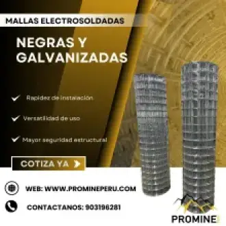 Mallas Electrosoldadas para Refuerzo en Minería Subterránea