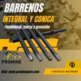 Barrenos Integrales y Cónicas para Perforación Minera Eficaz