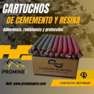 Cartuchos de Cemento y Resina para Anclaje Minero Seguro