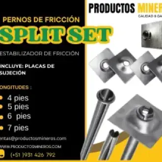 Pernos Split set productos mineros 