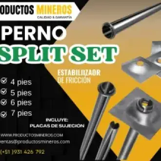 Productos mineros Split set 