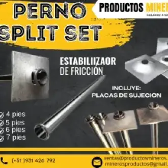 Perno de sujeción Split set Productos Mineros 
