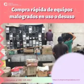 PAGA EFECTIVO POR COMPUTADORAS USADAS Y ROTAS