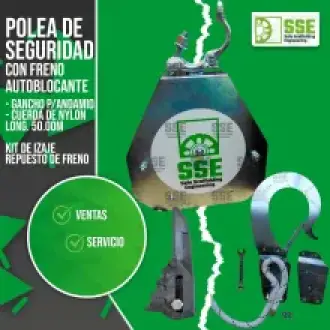 POLEAS DE SEGURIDAD PARA ANDAMIOS 