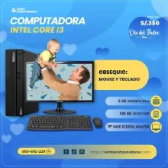  Intel Core i3 con 8GB RAM y bono incluido