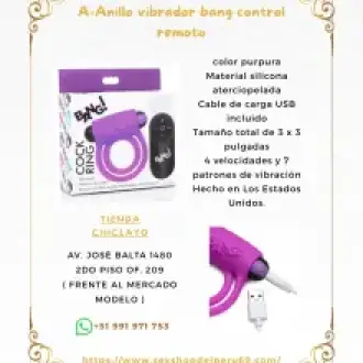 A-Anillo vibrador bang control remoto