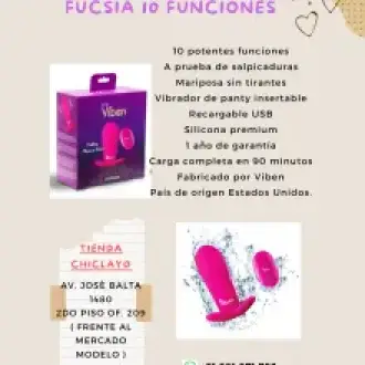  VIBRADOR VIBEN PANTY FUCSIA 10 FUNCIONES