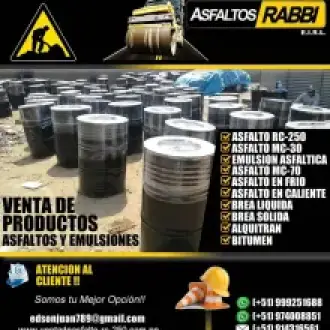 VENDO BREA LIQUIDA IMPRIMANTE PARA GALPONES ASFALTO RC-250