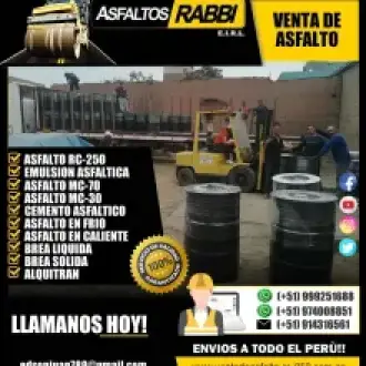 VENTA DE ASFALTO EN FRIO EN BOLSA DE 25 KILOS EMULSIONES PEN