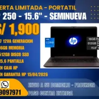 Oferta S 1900.00 LAPTOP HP 250 Procesador I7-12700H 12va G