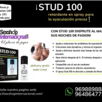 STUD 100 RETARDANTE - RETARDA LA EYACULACION Y DISFRUTE MAS 