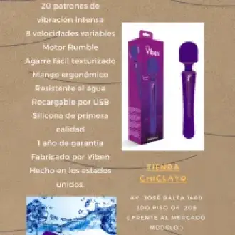  VIBRADOR VIBEN VARITA MASAJEADOR MORADO