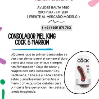CONSOLADOR PIEL KING COCK 6 MARRON