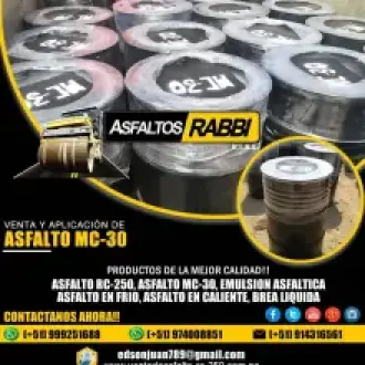VENDO MEZCLA ASFALTICA EN FRIO IMPRIMANTE MC-30 EMULSIONES