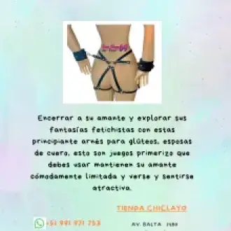 Arnes para gluteos con esposas