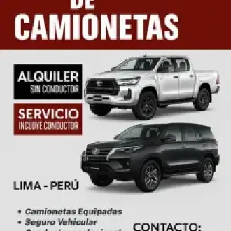 Alquiler de Camionetas 4x4 para Minería y Obras