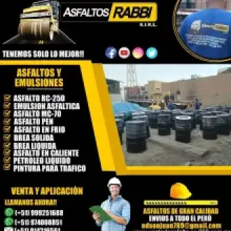 OFERTA DE BREA LIQUIDA EN BALDE Y CILINDRO CALIDAD ASFALTOS