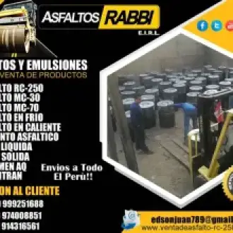 VENDEDOR DE PRODUCTOS DE ASFALTO RC250 EMULSION ASFALTICA