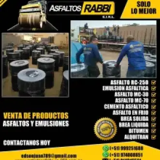 VENTA DE ASFALTO EN FRIO POR BOLSA DE 25 KILOS ASFALTO MC-30