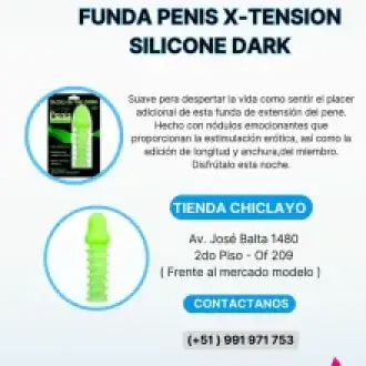 FUNDA PENIS X-TENSION SILICONE DARK