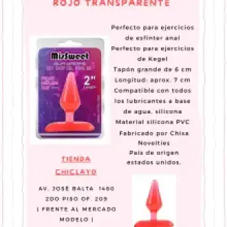 CONSOLADOR MISS SWEET 2 ROJO TRANSPARENTE