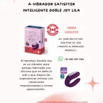 A-VIBRADOR SATISFYER INTELIGENTE DOBLE JOY LILA