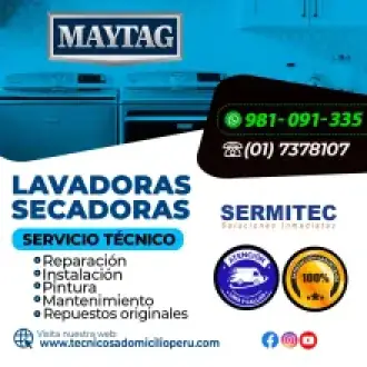 Técnicos de Lavadoras Maytag A domicilio 981091335 