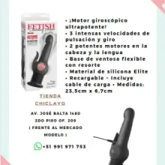 VIBRADOR EXTREME POGO ACTION FANTASY NEGRO