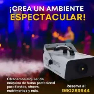 Alquiler de Máquina de Humo para Eventos