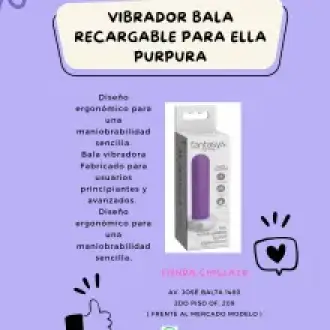 VIBRADOR BALA RECARGABLE PARA ELLA PURPURA