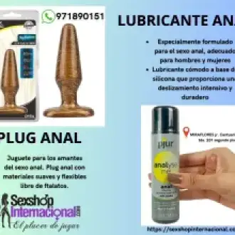 LUBRICANTE INTIMO PJUR ANALYSE PLUG ANAL PLACER AL MAXIMO