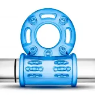 ANILLO TORO VIBRADOR STAY HARD 10 FUNCIONES AZUL