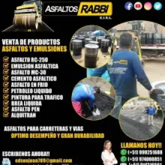 VENTA DE ASFALTO MC-30 PRODUCTO ENVAZADO EN CILINDROS DE 55 